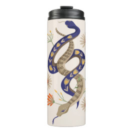 Termo Huella de serpientes y flores