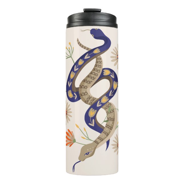 Termo Huella de serpientes y flores (Anverso)