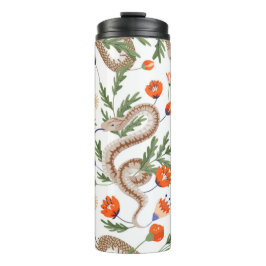 Termo Huella de serpientes y flores