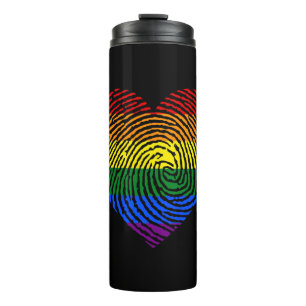 Termo Huella digital de la bandera LGBT Orgullo de regal