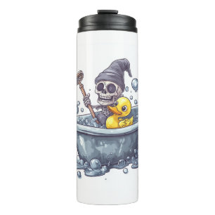 Termo Huesos de tiempo de baño - Calavera divertida en l