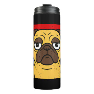 Termo Humor agudo de perro picante de pug sarcástico