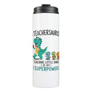 Termo Humor de Teachersaurus con pequeños dinosaurios