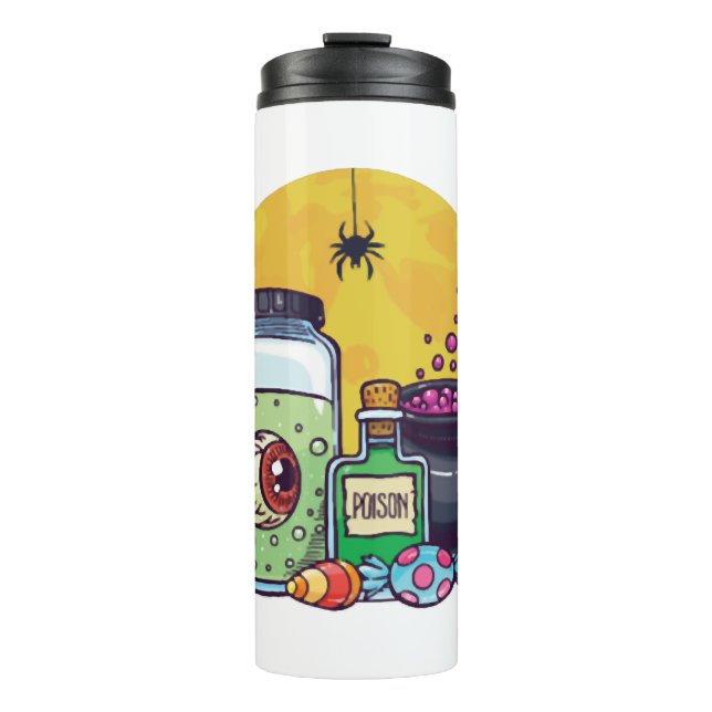 Termo humor fácil de los disfraces de Halloween (Anverso)