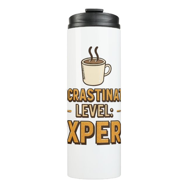 Termo Humorous Procrastinator with Coffee (Anverso)