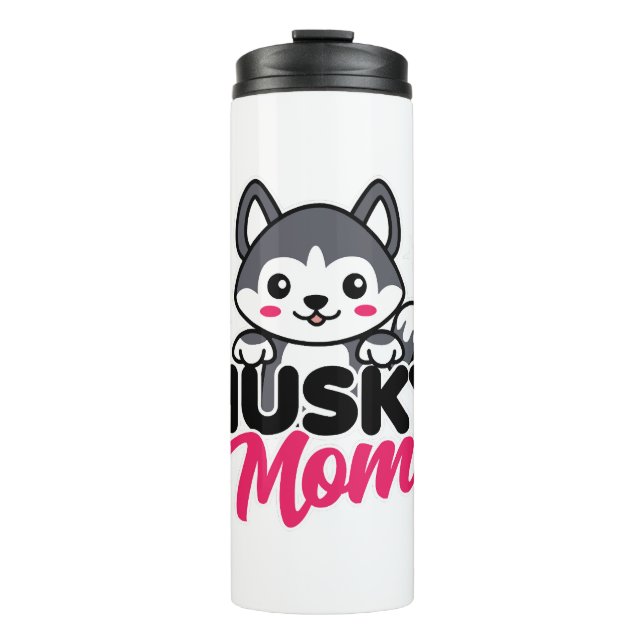 Termo Husky Dog Mom Cute Kawaii Design (Anverso)
