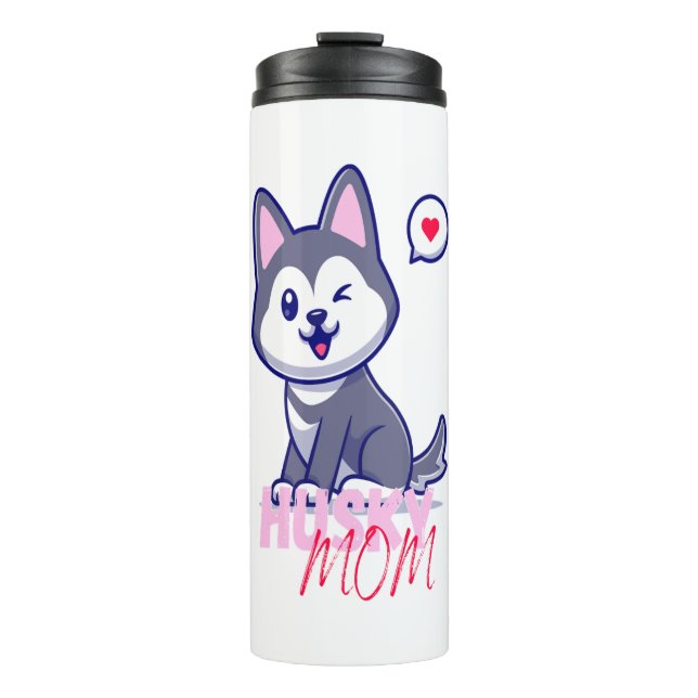 Termo Husky Dog Mom Cute Kawaii Puppy (Anverso)