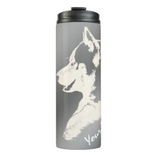 Termo Husky Tumbler Mug Personalizado Husky Cachorro y R