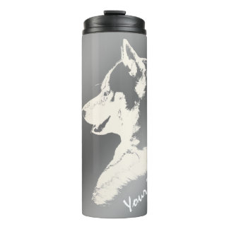 Termo Husky Tumbler Mug Personalizado Husky Cachorro y R