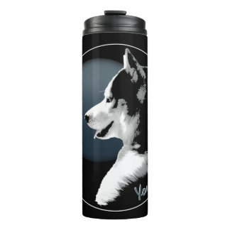 Termo Husky Tumbler Mug Personalizado Husky Cachorro y R
