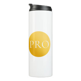 Termo I AM A PRO | Elegant Gold Circle Motivational Mug