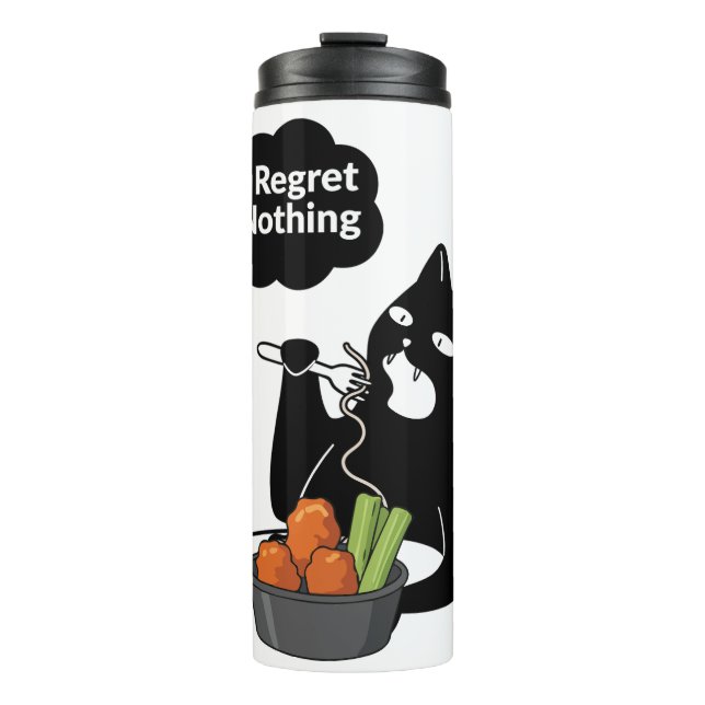 Termo I Regret Nothing” Cat Eating Tea mug (Anverso)