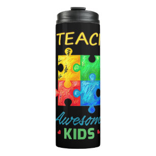 Termo I Teach Awesome Kids Autism Awareness Shirt . This
