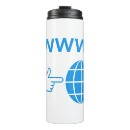 Termo Icono de globo WWW World Wide Web con puntero de m
