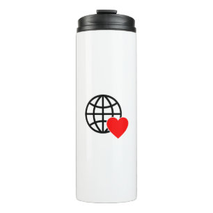 Termo Icono del Globo de Amor Mundial   Diseño de verano