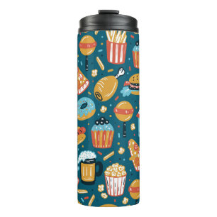 Termo Iconos de comida rápida: Doodles antiguos