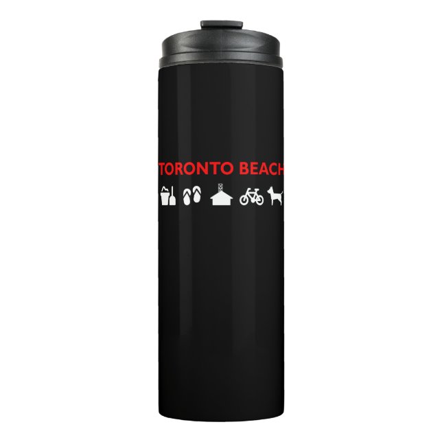 Termo Iconos de playa de Toronto color oscuro (Anverso)