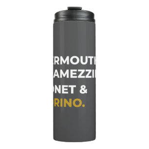 Termo Iconos gastronómicos de Turín - Vermú, Tramezzino,