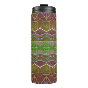 Termo Ikat de hoja verde y bronce 11