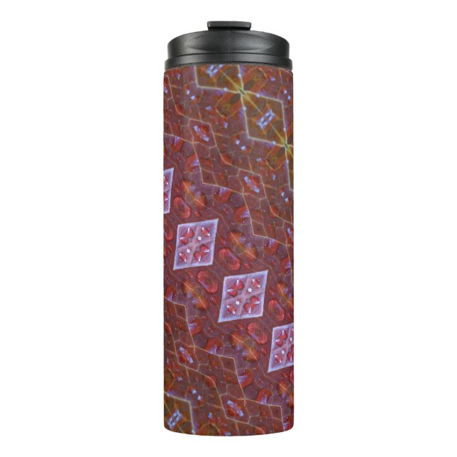 Termo Ikat de hoja verde y bronce 12 (Anverso)