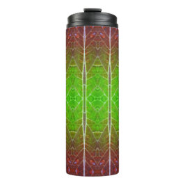 Termo Ikat de hoja verde y bronce 2 puf