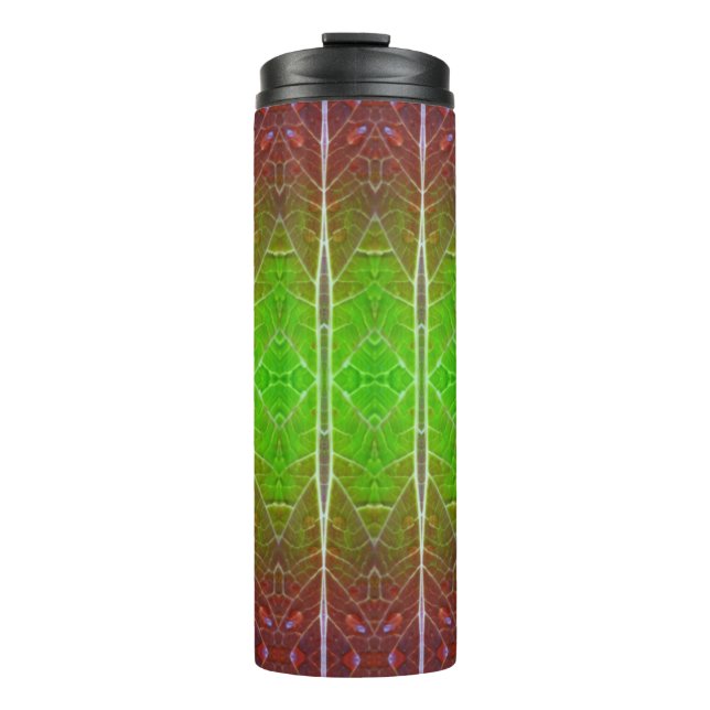 Termo Ikat de hoja verde y bronce 2 puf (Anverso)