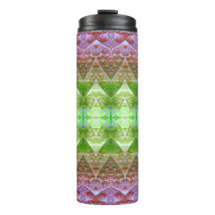 Termo Ikat de hoja verde y bronce 5