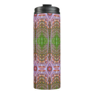 Termo Ikat de hojas verdes y bronce 17