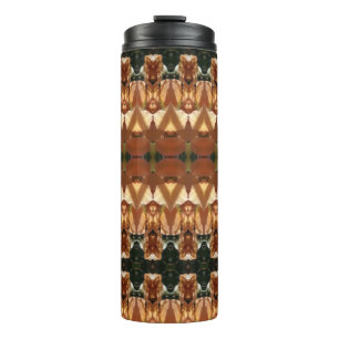 Termo Ikat verde y ámbar