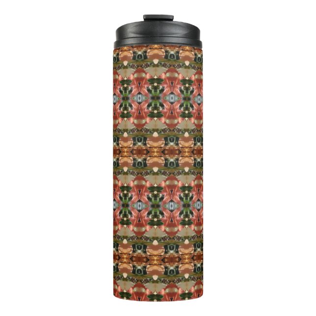 Termo Ikat verde y ámbar 7 (Anverso)