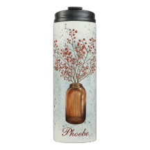 Ilex Berries en un Tumbler termal de abusa