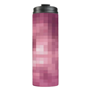 Termo Ilusión de vidrio mosaico rosa