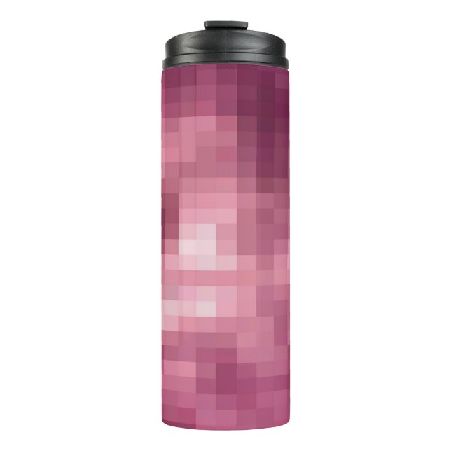 Termo Ilusión de vidrio mosaico rosa (Anverso)
