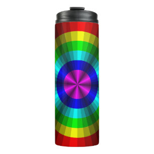 Termo Ilusión óptica Tumbler termal arcoiris