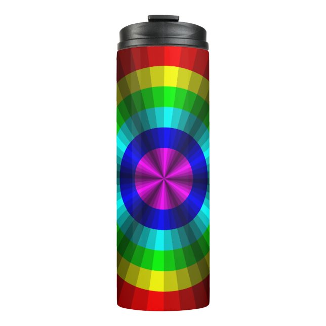 Termo Ilusión óptica Tumbler termal arcoiris (Anverso)