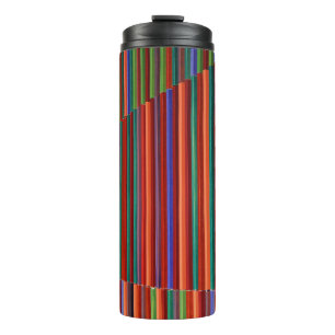 Termo Ilustracion a rayas multicolor