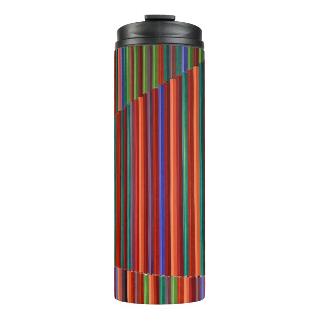 Termo Ilustracion a rayas multicolor (Anverso)
