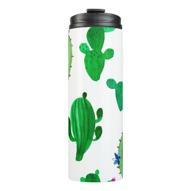 Termo Ilustracion acuarela de cactus del desierto de tin (Anverso)