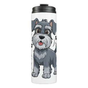 Termo Ilustración adorable de cachorro de Schnauzer con