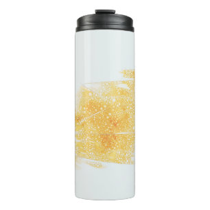 Termo Ilustracion amarillo y blanco