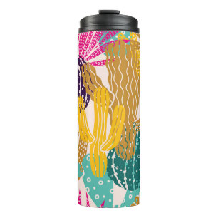 Termo Ilustracion Cactus Vintage sin soldadura.