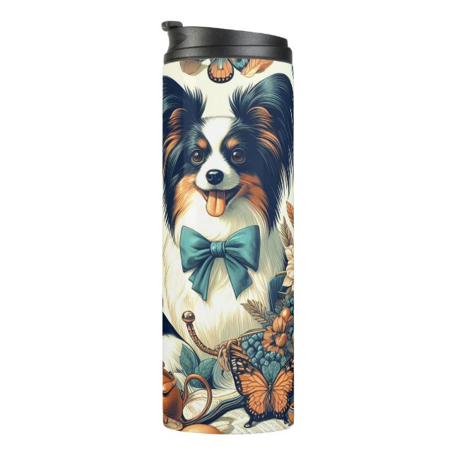 Termo Ilustracion Cute Papillon Dog (Rotado hacia la derecha)