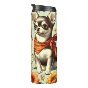 Termo Ilustracion Cute Retro Chihuahua