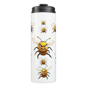 Termo Ilustración de abejas de dibujos animados gruñones