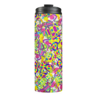 Termo Ilustracion de acuarela, patrón Flip Flop