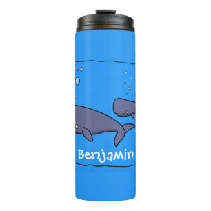 Termo Ilustracion de ballenas personalizados migratorias