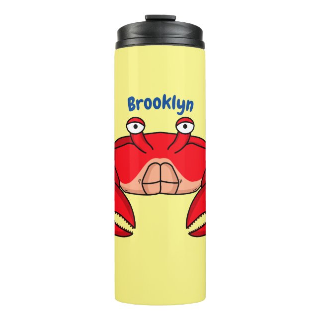 Termo Ilustracion de cangrejo rojo (Anverso)