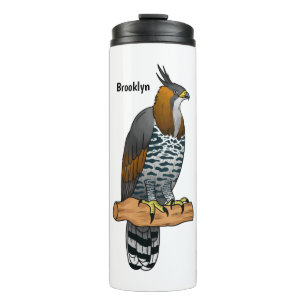 Termo Ilustración de dibujos animados de águila halcón o