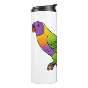 Termo Ilustración de dibujos animados de ave lorikeet ar