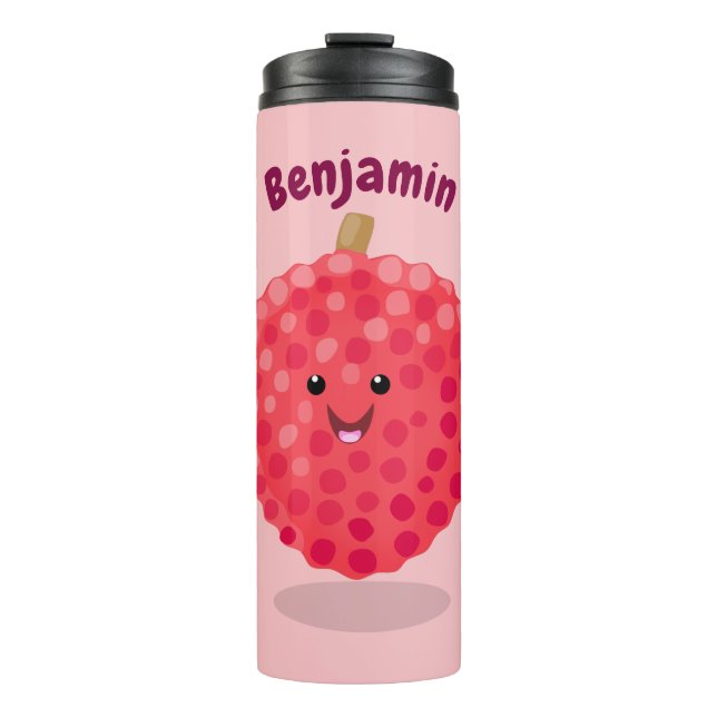 Termo Ilustración de dibujos animados de lichi rosa lind (Anverso)